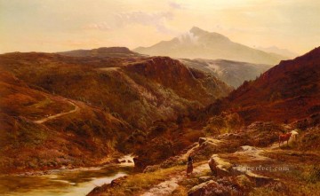 Moel Siabab Norte de Gales paisaje Sidney Richard Percy Montaña Pinturas al óleo
